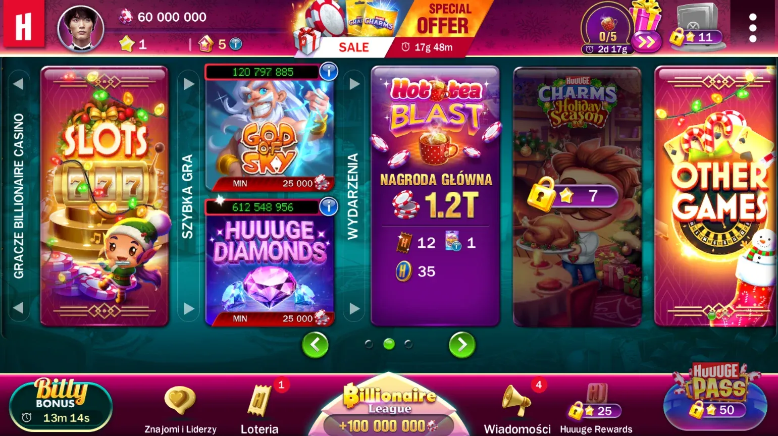 strona główna billionaire casino